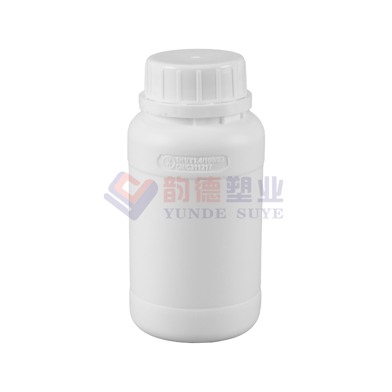 Verdickte durchscheinende Fluoridbarriere-Rundflasche 250 ml-01