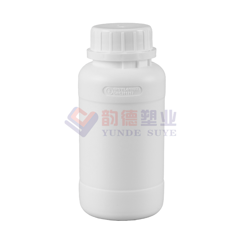 Verdickte fluorierte Rundflasche mit mittlerem Fassungsvermögen und hoher Barriere, 300 ml-01