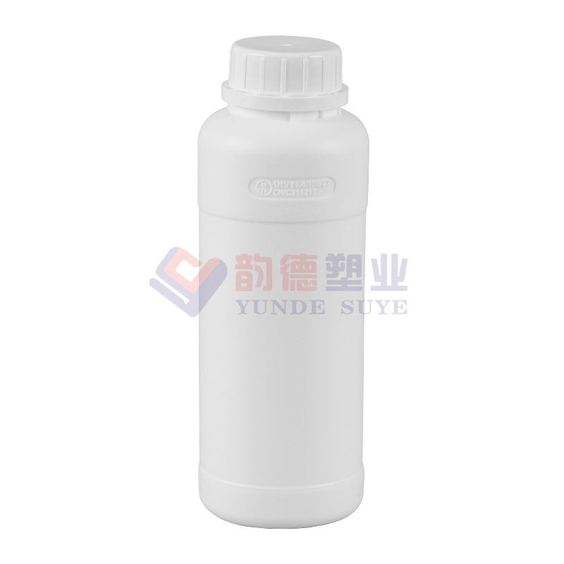 Runde Flasche aus verdicktem Kunststoff mit pharmazeutischem Fluorid, 500 ml-01