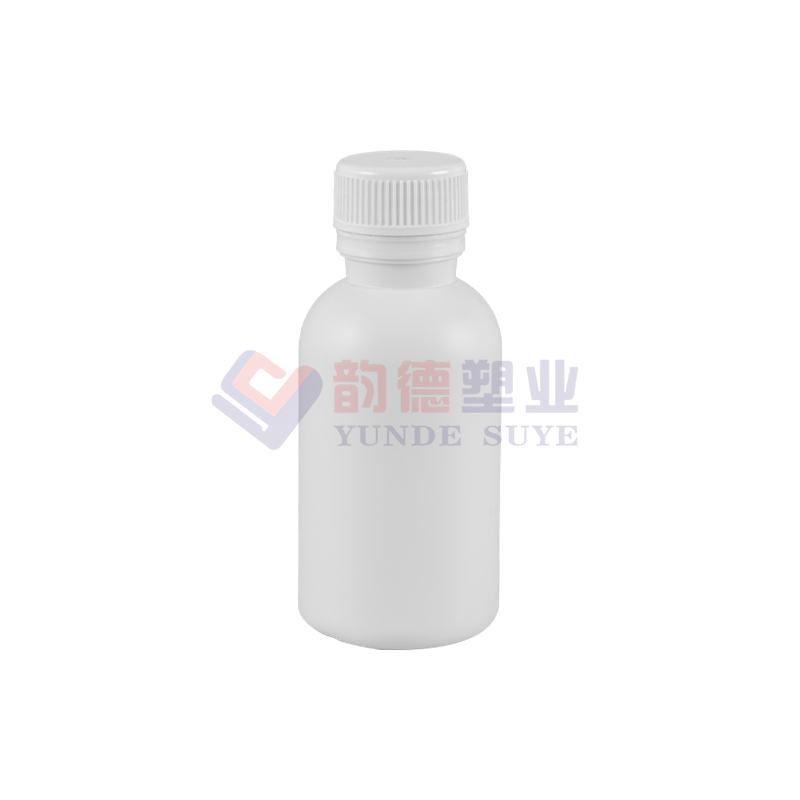 Durchscheinende runde Fluorid-Kunststoffflasche 100 ml-01 (B)